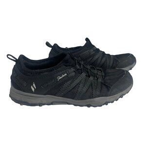 Skechers Trail Walking Shoes Womens Black Size 7.5 Slip-On Lightweight Comfort